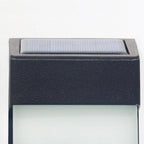 2PCS Contemporary Solar LED Wall Light with High Hardness Glass for Outdoor Gardens