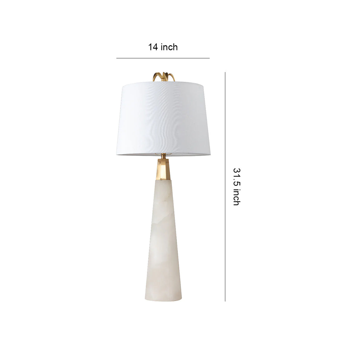 Nordic White Marble Tapered Table Lamp