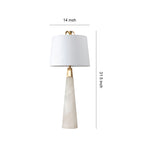 White Marble Table Lamp Elegant Luxury Nordic Tapered Stone Lamp