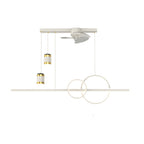 3 Step Dimming Creative Projection Modern Dining Room Chandelier Ceiling Fans