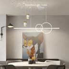 3 Step Dimming Creative Projection Modern Dining Room Chandelier Ceiling Fans