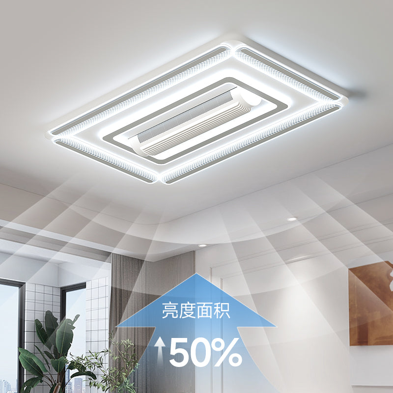 （BF254）BEMFAN 2026 New Bladeless Ceiling Fan with Light, three color dimming, 43-inch*28-inch Modern  Ceiling Fan with Remote Control and Dimmable LED Light, 6-Speed Fan Light, Suitable for Bedroom and Living Room,Applicable Voltage Range: 100-240V