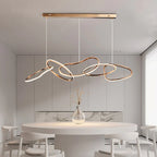 Irregular Circular Chainlink Dimmable LED Plating Modern Chandeliers
