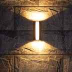 Black Outdoor Wall Sconce Modern Strip Waterproof Wall Light
