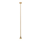 39.37'' Modern Vertical Long Metallic Tube Cone Pendant Light