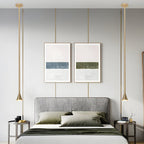 39.37'' Modern Vertical Long Metallic Tube Cone Pendant Light