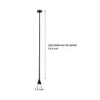 39.37'' Modern Vertical Long Metallic Tube Cone Pendant Light