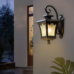 Creative Retro Glass Lantern Waterproof LED European-style Wall Lamp