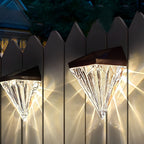 2PCS LED Waterproof Black Solar Wall Lamp Outdoor Wall Lights Fixture