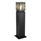 Modern Solar LED Path Lights Black Waterproof Outdoor Lawn Bollard Lights