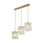 Cylindrical Crystal Shade Three Step Dimming Nordic Hanging Lights Fixture
