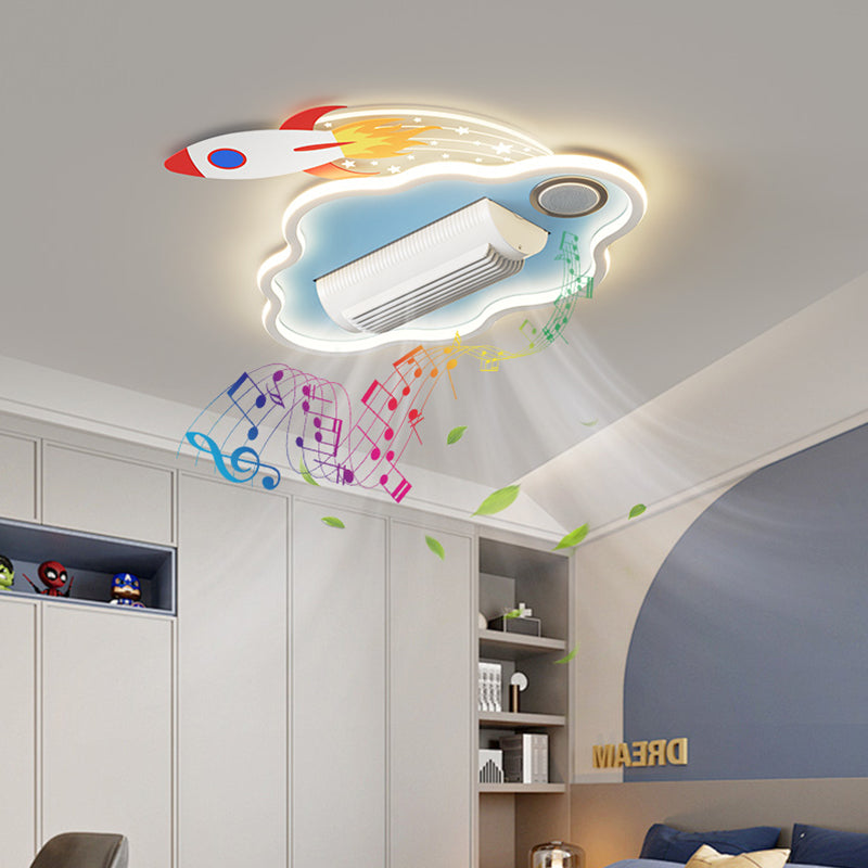 （BF234）BEMFAN 2026 New Bladeless Ceiling Fan with Light,three color dimming,  20-inch Modern Recessed Ceiling Fan with Remote Control and Dimmable LED Light, 6-Speed Fan Light, Suitable for Bedroom and Living Room, Applicable Voltage Range: 100-240V