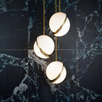 Round Creative Electroplated Acrylic Iron White Nordic Pendant Lights
