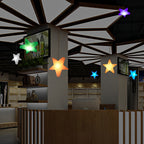 Colorful LED Stars USB Rechargeable 12V Modern Christmas Ornament Lights