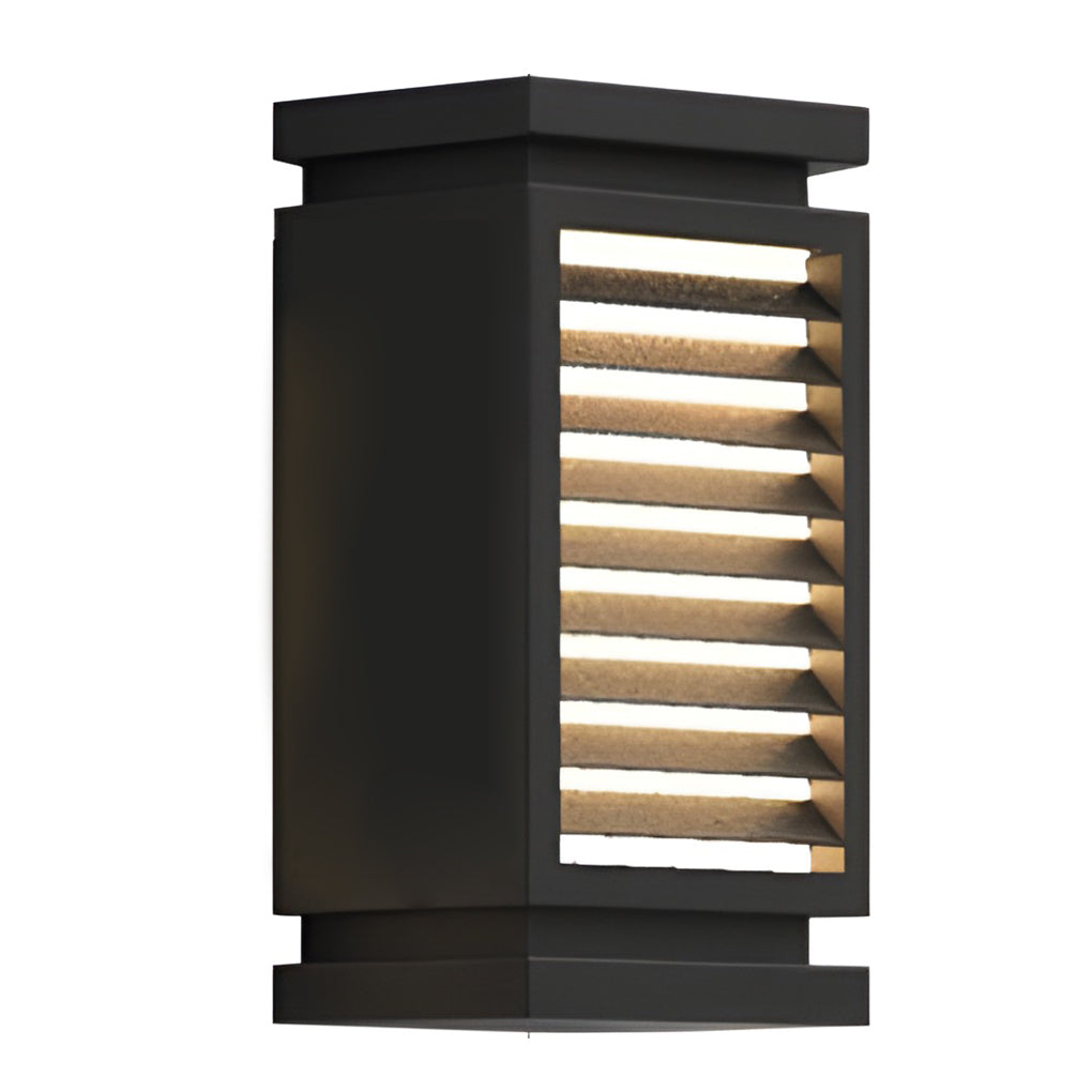 Sleek Stainless Steel LED Louvered Pathway Bollard Lights Modern Waterproof Design