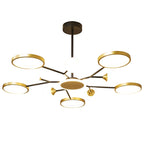 6 Lights Circles LED Modern Ceiling Lights Chandelier Hanging Lamp