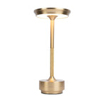 Plated Metal Slender Cordless UFO Alien Table Lamp