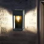 Rectangular Glass LED Waterproof Light-controlled Solar Wall Lamp