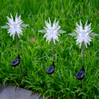 Acrylic Solar Snowflake Lawn Lights 2PCS Set for Festive Outdoor Ambience