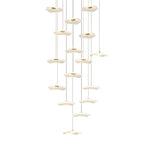 Small Acrylic Lotus Leaves LED Creative Modern Staircase Chandelier