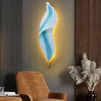 [Open-Box]Creative Feather Wall Light LED White Luxury Modern Wall Sconce Lamp Lighting