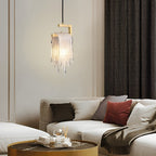 [Open-Box]Creative Handmade Glass LED Button Switch Copper Modern Pendant Lights