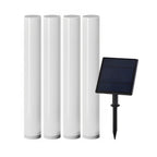 [Open-Box] Long Cylindrical Waterproof White Modern Solar Lawn Lights Lamp Post
