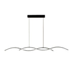 Wavy Lines Minimalist LED Ins Nordic Dining Room Chandeliers Hanging Lamp