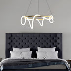 Creative LED Strip Electroplated Metal Modern Chandeliers Ceiling Lights