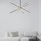 4-Light Dimmable LED Sputnik Linear Chandelier