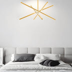 4-Light Dimmable LED Sputnik Linear Chandelier