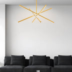 4-Light Dimmable LED Sputnik Linear Chandelier