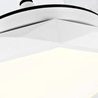 42 in Ceiling Fan with Light White ABS Blades and Acrylic Shade Light