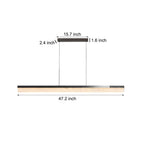 47.24'' 1-Light Linear LED Dimmable Kitchen Island Pendant - Black/Bronze