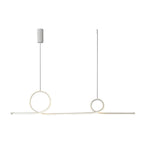 Minimalist Waves Circular Stepless Dimming LED Intelligent Chandeliers