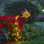 Iron Kettle Shower LED Solar Garden Light Unique and Efficient Outdoor Illumination