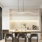 Line Wave Pandant Light Modern White Ceiling Light