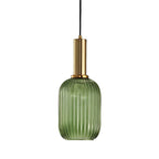 Glass Lantern Shaped Striped Creative Led Nordic Chandelier Pendant Lights