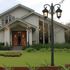European-Style Outdoor Light Post Waterproof Black Lamp