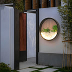 Round Small Artificial Plants Stones 18w LED Modern Outdoor Wall Light