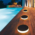 Seamless Solar Disk Lights Elegant LED Ground Lighting for Outdoor Landscapes