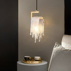 [Open-Box]Creative Handmade Glass LED Button Switch Copper Modern Pendant Lights