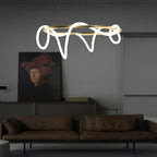 Creative LED Strip Electroplated Metal Modern Chandeliers Ceiling Lights