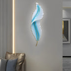 [Open-Box]Creative Feather Wall Light LED White Luxury Modern Wall Sconce Lamp Lighting