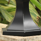 Vintage Classic Black LED Outdoor Lawn Post Light with Water Glass Lens