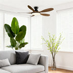 5 Blade Ceiling Fan with Light Abs Blades Metal Body Fan Light