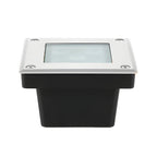 5-Light LED Modern Square In-Ground Well Lights Step Deck Lighting with Light Sensor for Pathways