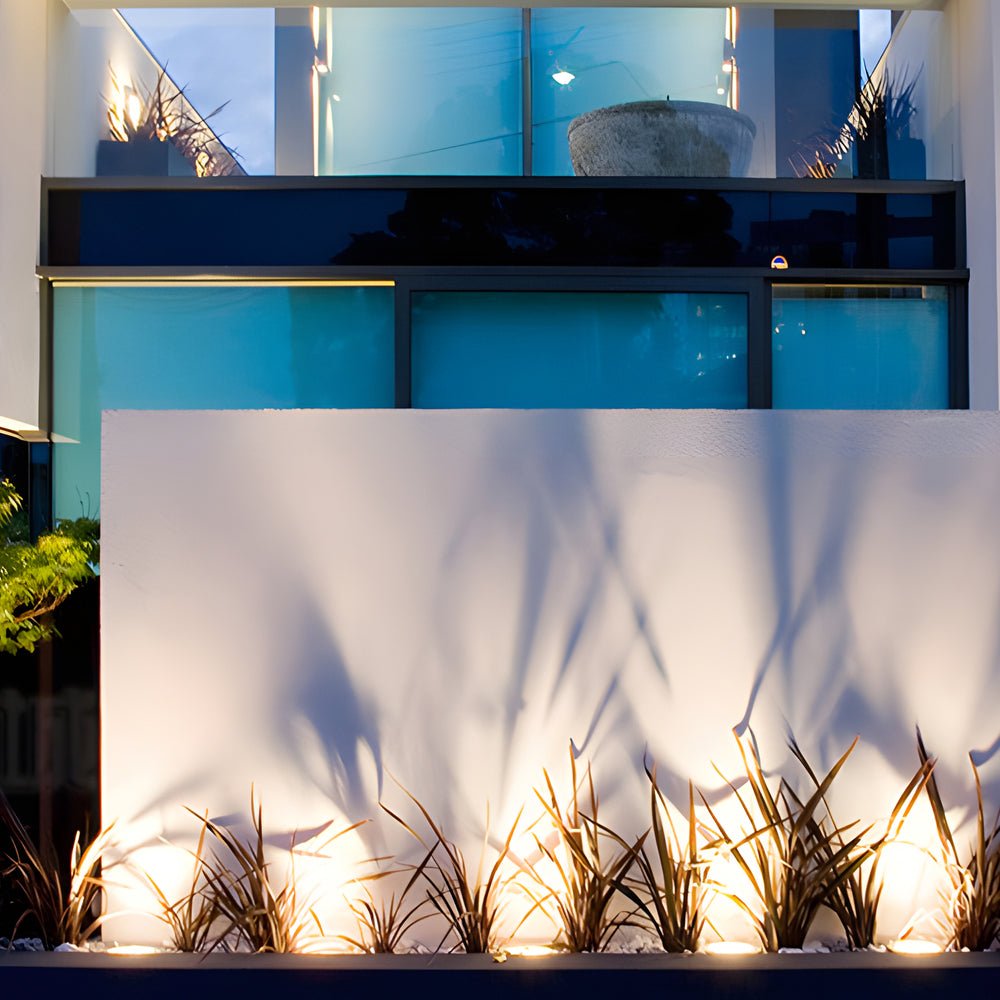 [Open-Box]5-Light LED Modern Square In-Ground Well Lights Step Deck Lighting with Light Sensor for Pathways