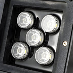 [Open-Box]5-Light LED Modern Square In-Ground Well Lights Step Deck Lighting with Light Sensor for Pathways