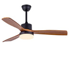 52 Inches Nordic Minimalist Solid Wood Household LED Ceiling Fan Lamp for Living Room